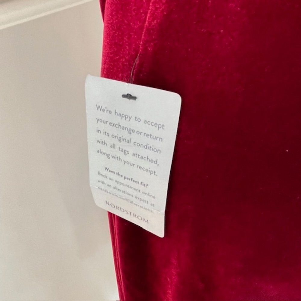 Vince Camuto Red/Burgundy Velvet Draped Ruched Halter Neck Dress NWT 6 - Picture 9 of 11